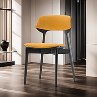 Стілець кухонний дерев'яний Корса зі спинкою стільці на кухню для кафе у вітальню стільчик із дерева з м`яким сидінням