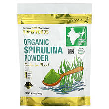 Органічна спіруліна California GOLD Nutrition "Organic Spirulina Powder" порошок (240 г)