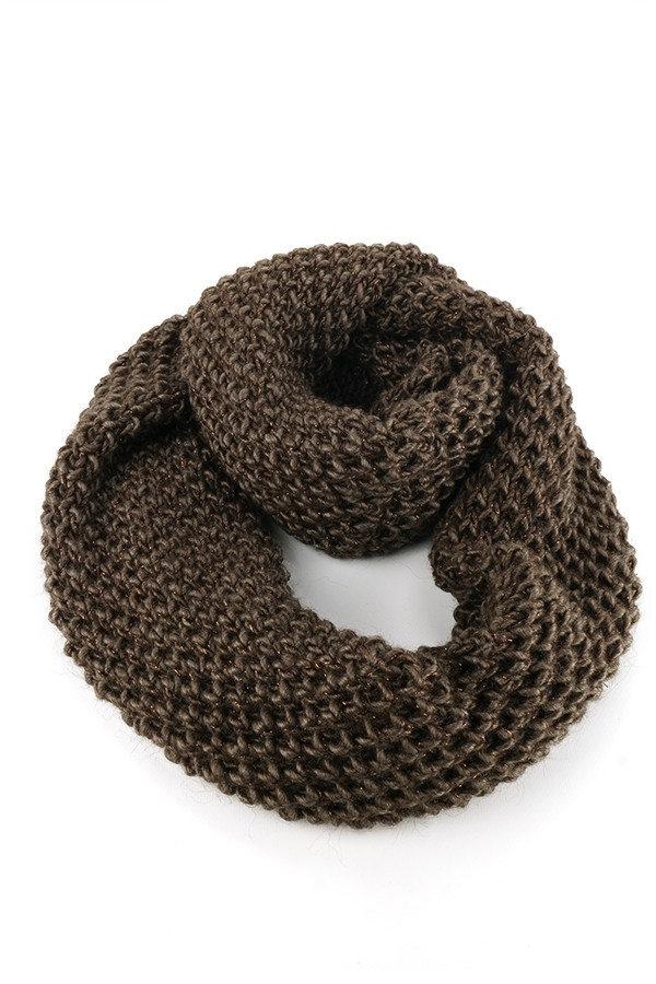 Снуд «Кларк» бордовий Світло-коричневий