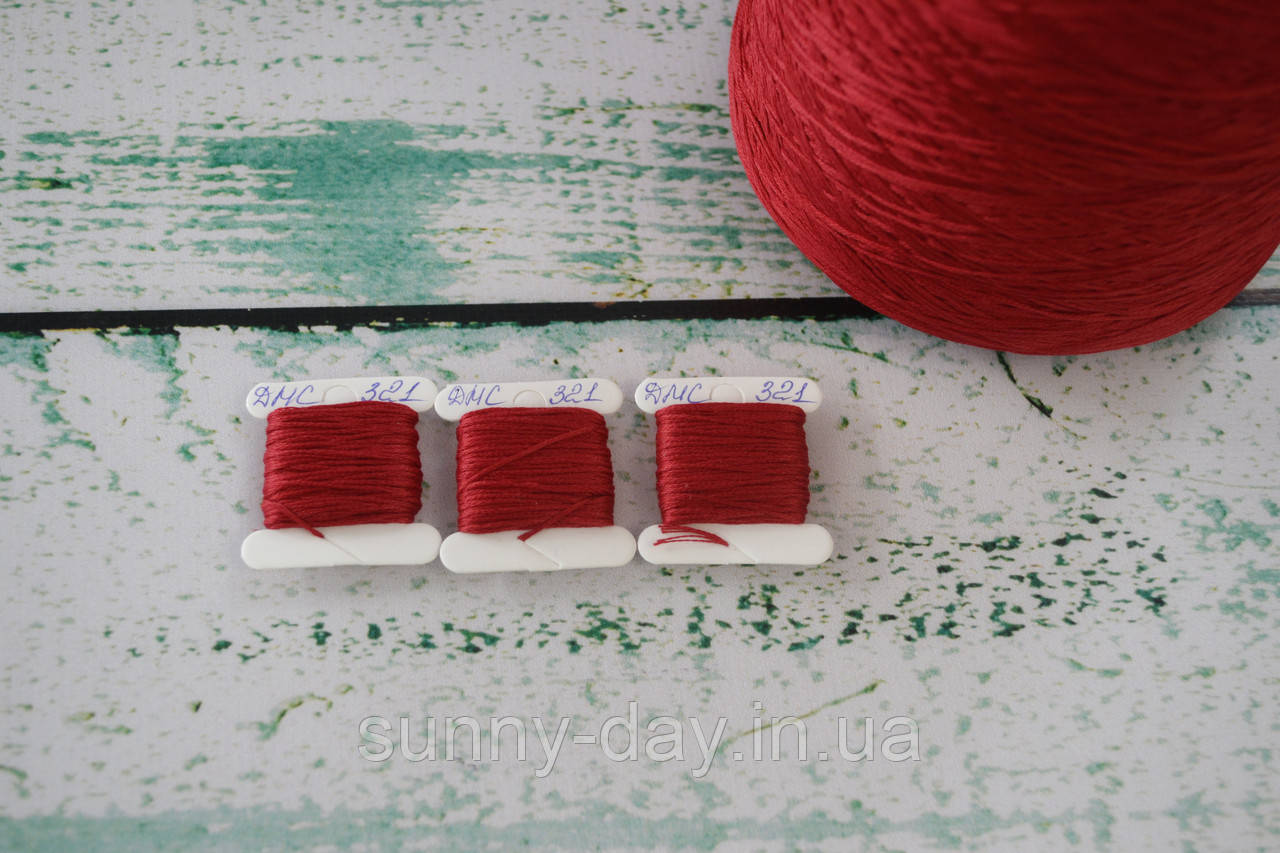 Муліне DMC art.117 №321 (ручна намотка з конусу - 8м), фото 1
