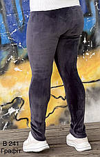 Штани жіночі зимові велюрові на хутрі, великі розміри, висока посадка JUJUBE, фото 2