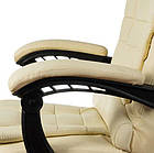 Офісне крісло з підставкою для ніг MALATEC 23287 бежеве, фото 10