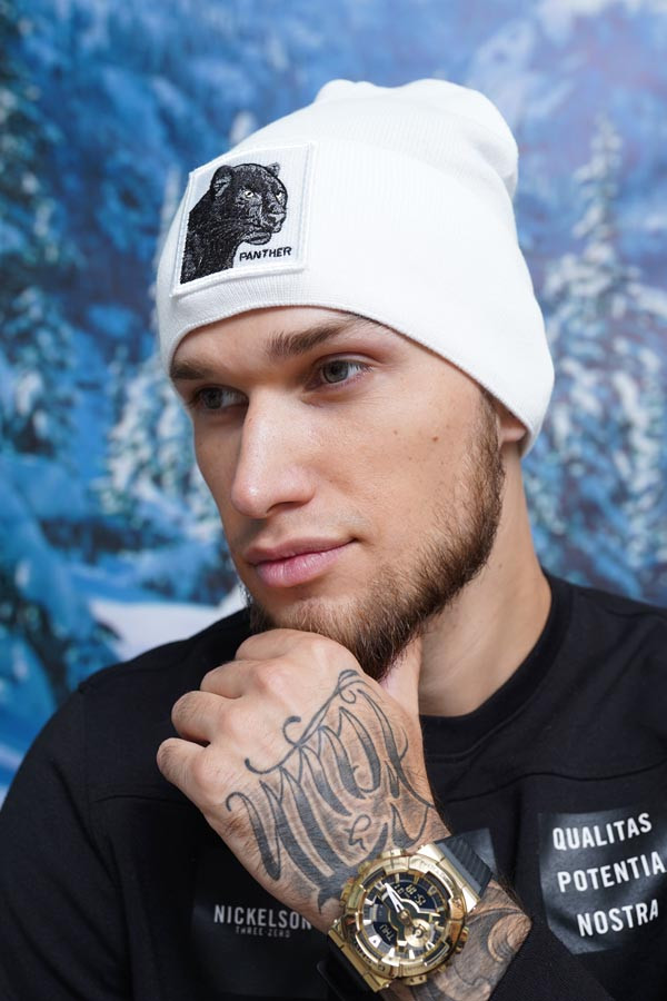 Чоловіча шапка «Panther» (5147-4) білий