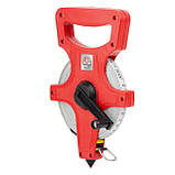 Рулетка з полотном зі скловолокна 30 м x 13 мм INTERTOOL MT-0753, фото 3