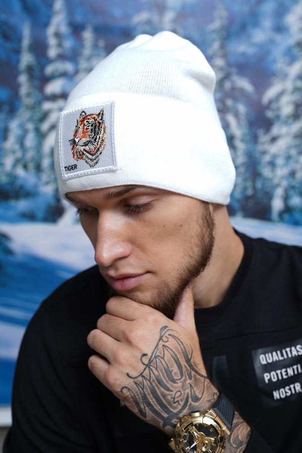 Чоловіча шапка «Tiger» (5147-6) білий