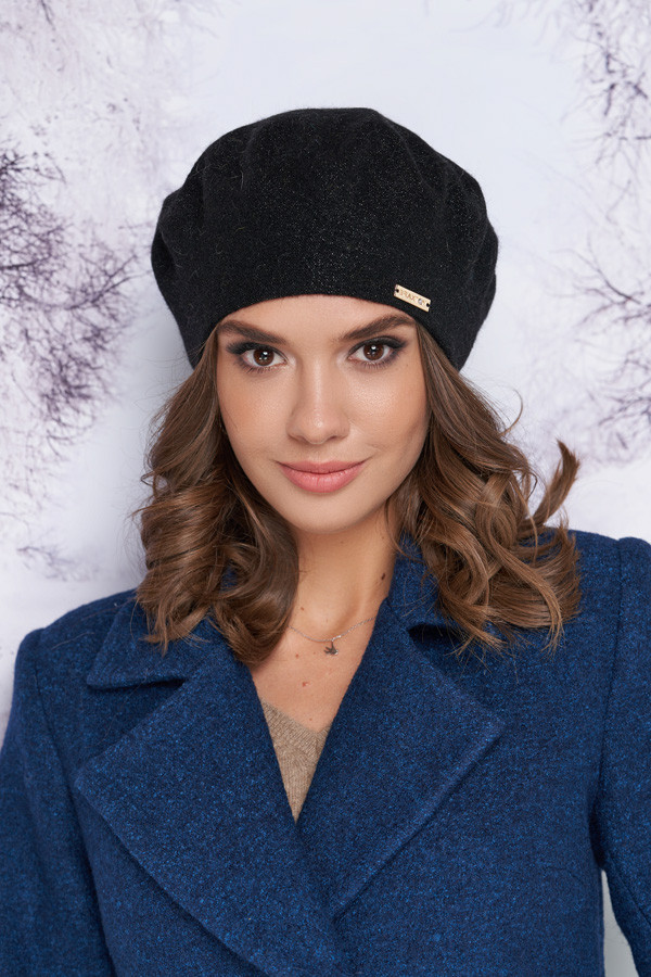 Берет із суцільною флісовою підкладкою «Наїля» чорний