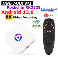 Смарт ТВ приставка H96 Max M1 4gb-64gb Android 13 8K Ultra HD SmartTV + пульт Air Mouse G20