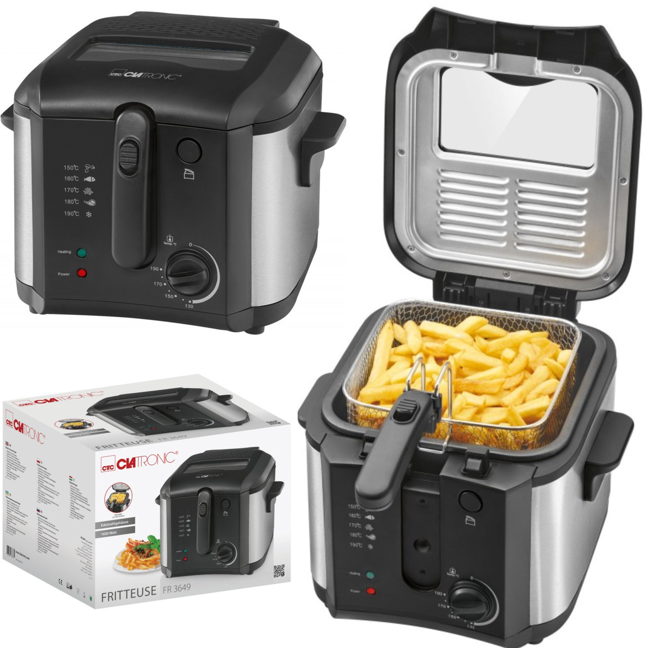 Фритюрниця Clatronic FR 3649 2,5 л 1600 В, фото 1