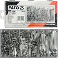 Набор шплинтов прямых разных размеров 1000 ед YATO YT-06885 шплинты стопорные прямые