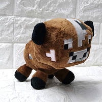 Мʼяка іграшка для дітей коричнева Корова з гри MineCraft, дитяча лялька плюшева корова з майнкрафт