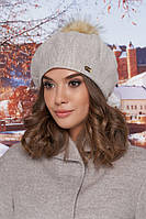 Берет із суцільною флісовою підкладкою «Ляманта» світла кава