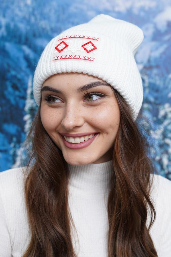 Шапка-ковпак «Вишиванка» (6032) білий