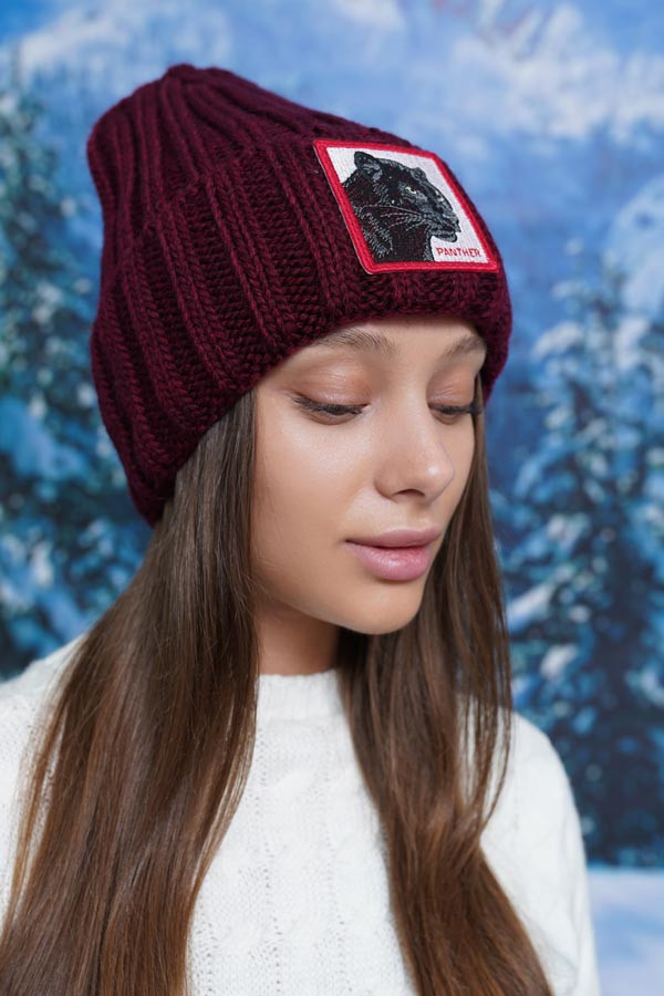 Шапка «Panhter» (6033-4) бордовий