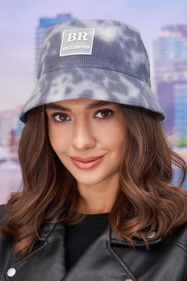 Стильна тепла панама тай-дай (4964-1) графіт