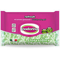 Inodorina Refresh Wipes For Dogs and Cats Clorexidina Салфетки для собак и кошек с хлоргексидином 15 шт