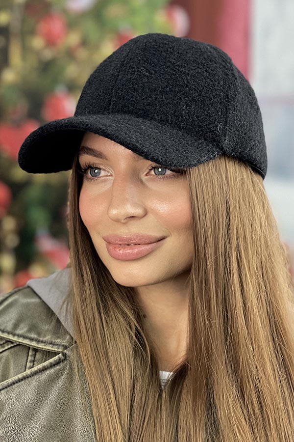 Пухнаста бейсболка «Поїнт» (6095) чорний