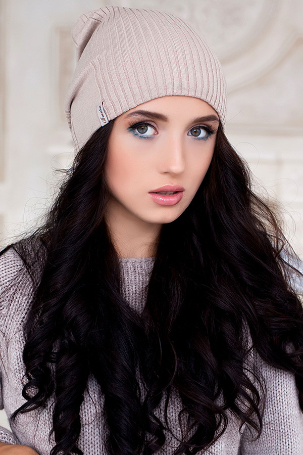 Шапка-ковпак «Ліберті» білий світла кава