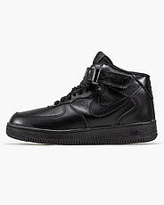 Жіночі кросівки Nike Air Force 1 Mid Black (с мехом) 315123-001, фото 3