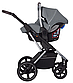 Коляска універсальна 3 в 1, CARRELLO Alfa CRL-6508 3in1 Cloud Grey, сіра, Карелло Альфа, фото 4