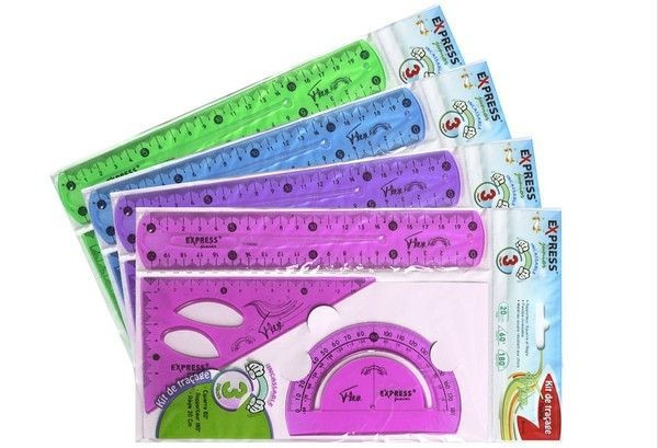 Набір лінійок XL-5743 "Гібкі" (3 предмети: лінійка 20 см.+кутник+транспортир), фото 1