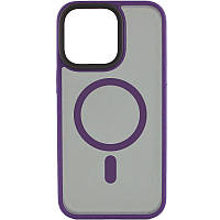 TPU+PC чехол Metal Buttons with MagSafe для Apple iPhone 15 Pro (6.1")'Темно-фиолетовый