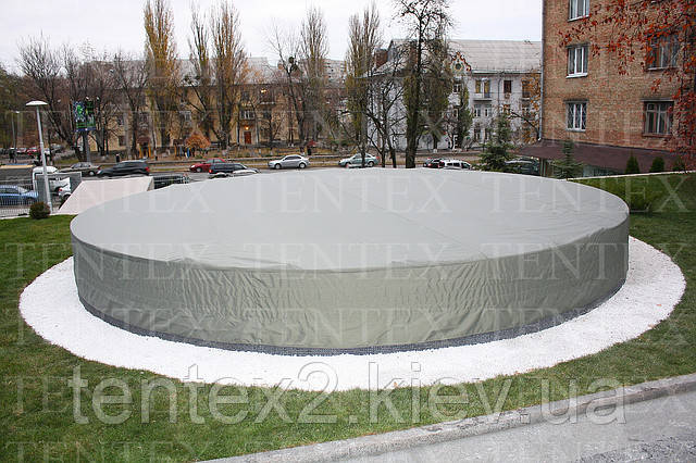 Тент-накриття на фонтан з каркасом. Київгаз.