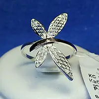 Серебряное кольцо Стрекоза с золотой вставкой кс 1179з.нак