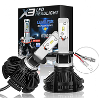 Комплект LED ламп AllLight X3 H11 50W 6000K 6000lm с радиатором