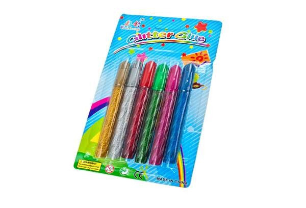 Клей із блискітками на картоні (6 кв./10 г.), фото 1