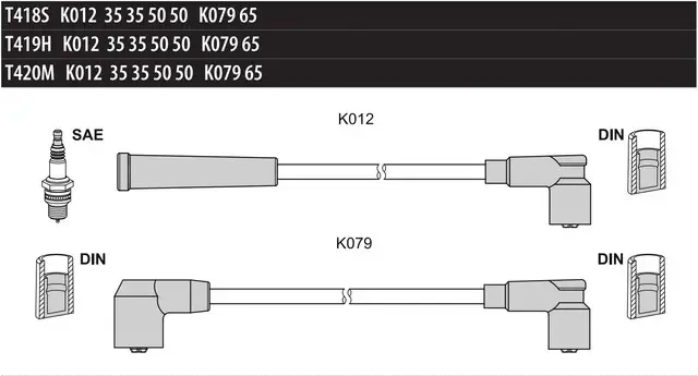 Дроти запалювання Tesla T419H для ВАЗ 2120 1.8, 21213 1.7, 2131 1.8 напівсилікон, фото 1