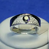 Серебряное кольцо с золотой пластиной Мистик кс 1260з нак.мис