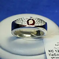 Серебряное кольцо с золотой вставкой кс 1260з нак.руб