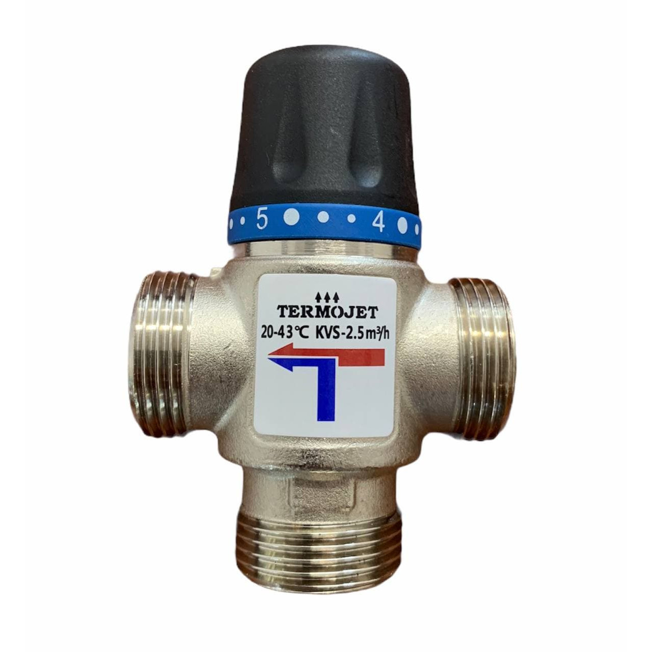 Термостатичний трьохходовий Termojet TMV121 3/4"(kvs-1.6, 20-43°C)