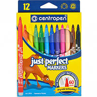 Фломастери Centropen 12 кольорів 2510 12 (у разі відкрок кол 60 днів не висихають)