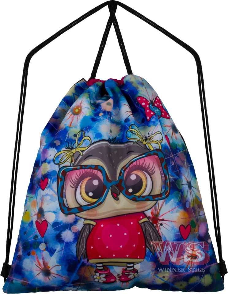 Сумка для змінного взуття для дівчинки WINNER ONE Сова М-41, фото 1