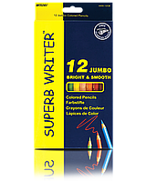 Олівці кольорові акварельні "MARCO" Jumbo Superb Writer зі стругачкою (12 кольорів) 4400-12CB