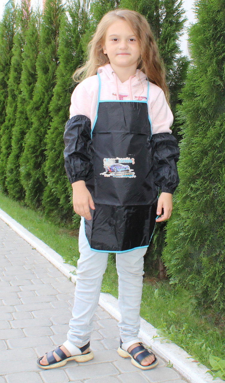 Фартух для праці та творчості + нарукавники Машини 7916, фото 1