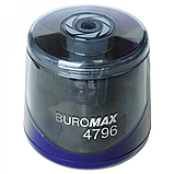 Точило No 4796 BUROMAX синє (8*7 см) електричне з живленням від батарейок, фото 4