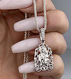 Срібна ладанка кулон родована 0915, фото 2