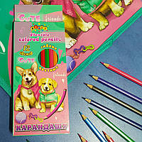 Олівці кольорові 12 кольорів Kidis Love my corgi 13355