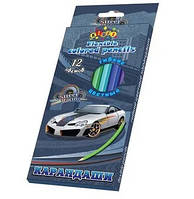 Олівці кольорові 12 кольорів Kidis Street racing 13319