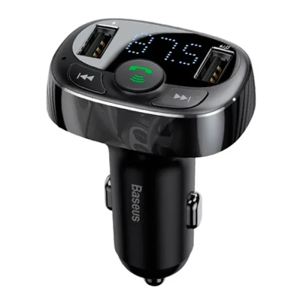 ФМ-модулятор Baseus T-Typed MP3 Car Charger S-09A Black