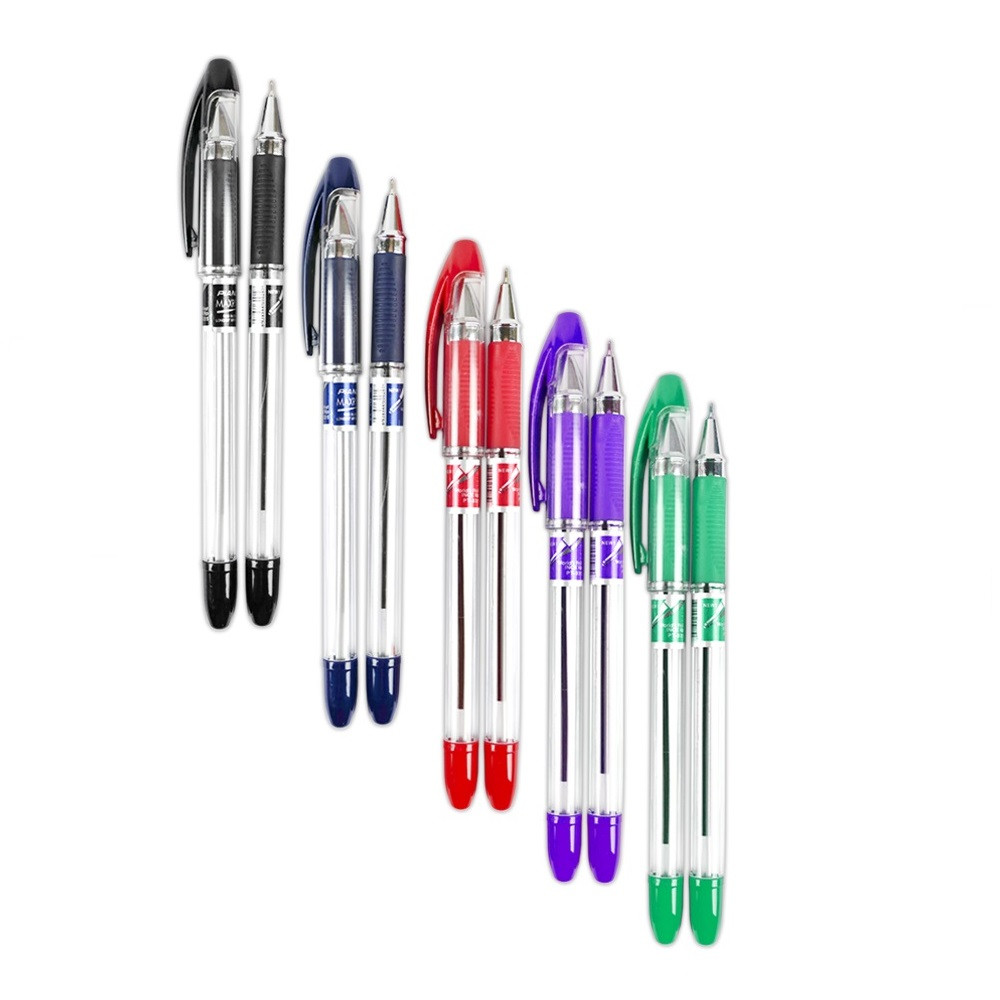 Ручка олійна Piano Maxriter PT-338 4 км червона 0,5mm. 12 уп 140бл 1700ящ, фото 1