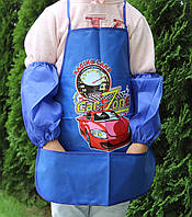 Фартух із кишенями для праці та творчості з нарукавники для хлопчика 2335 Cars Zone