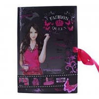 Блокнот дитячий No 5014 з глітером Fashion Queen (на зав'язках)