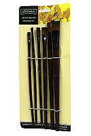 Набір пензлів нейлон 1357-6 "Bomeijia" (2,4,6,8,10,12) плоскі