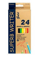 Олівці кольорові Superb Writer 24 кв. №4100G-24CB "MARCO" gold