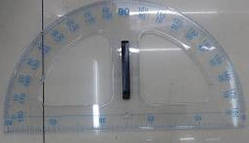 Транспортир для дошки No0216 ГІГАНТ (50 см) прозорий /ял50