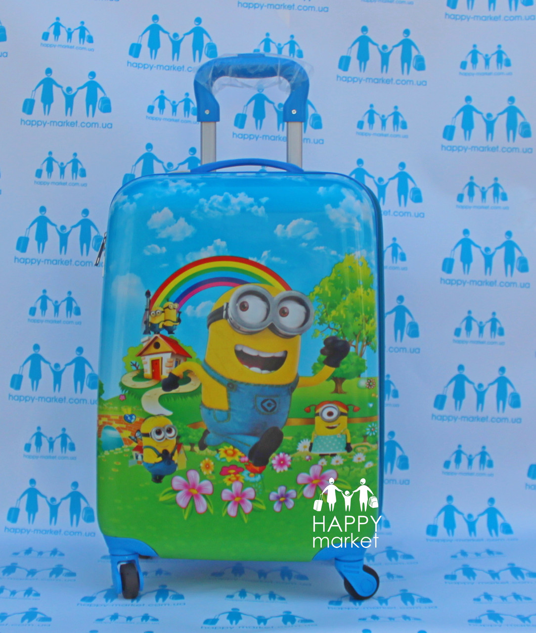Валізи дитячі дорожні ручна поклажа якість економ Міньйон-48 см 0381-1-1, фото 1