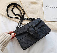 Женская мини сумка Подкова женская маленькая сумочка клатч черная Dbay Жіноча міні сумка Підкова жіноча